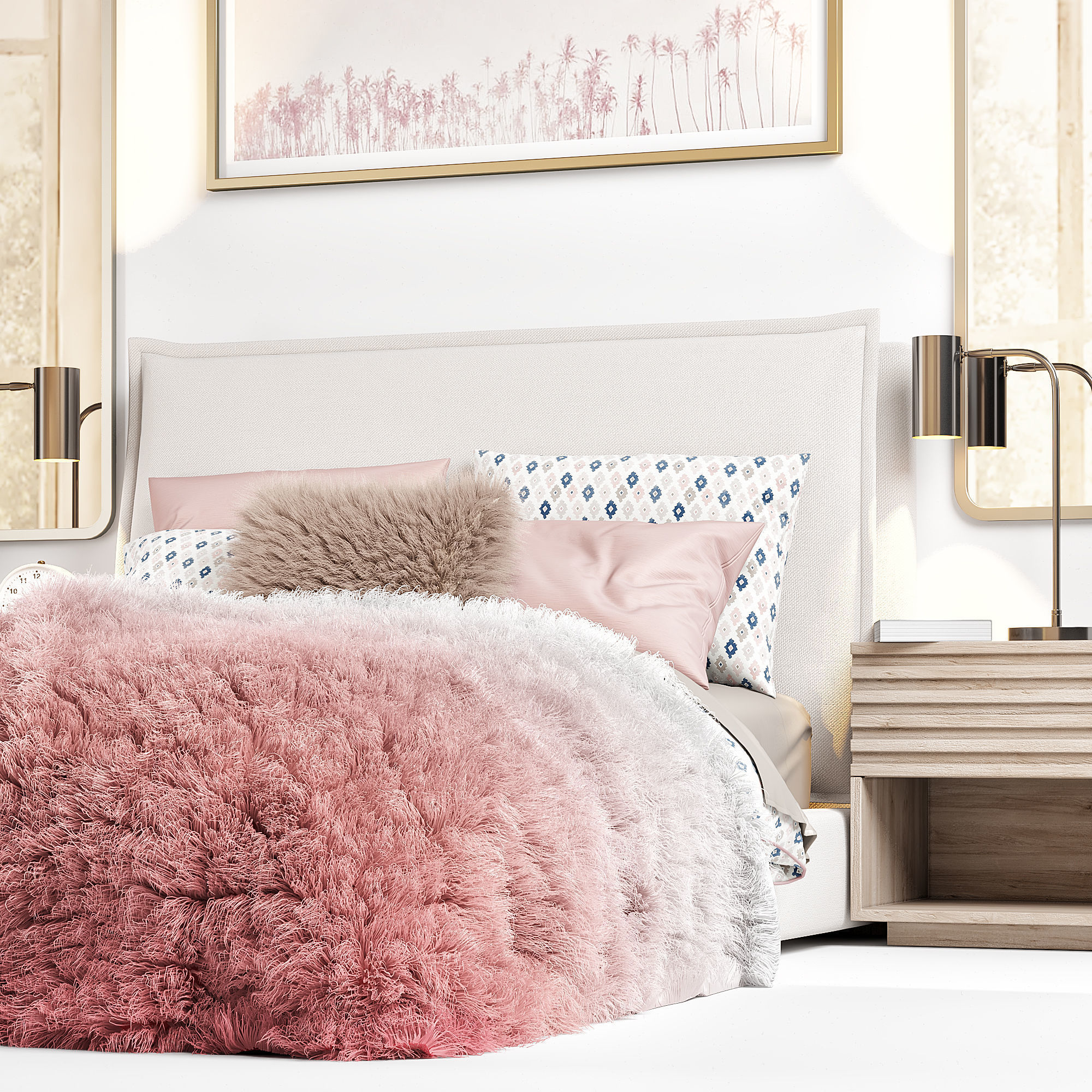 RH Sloane Upholstered Bed 3D model_2