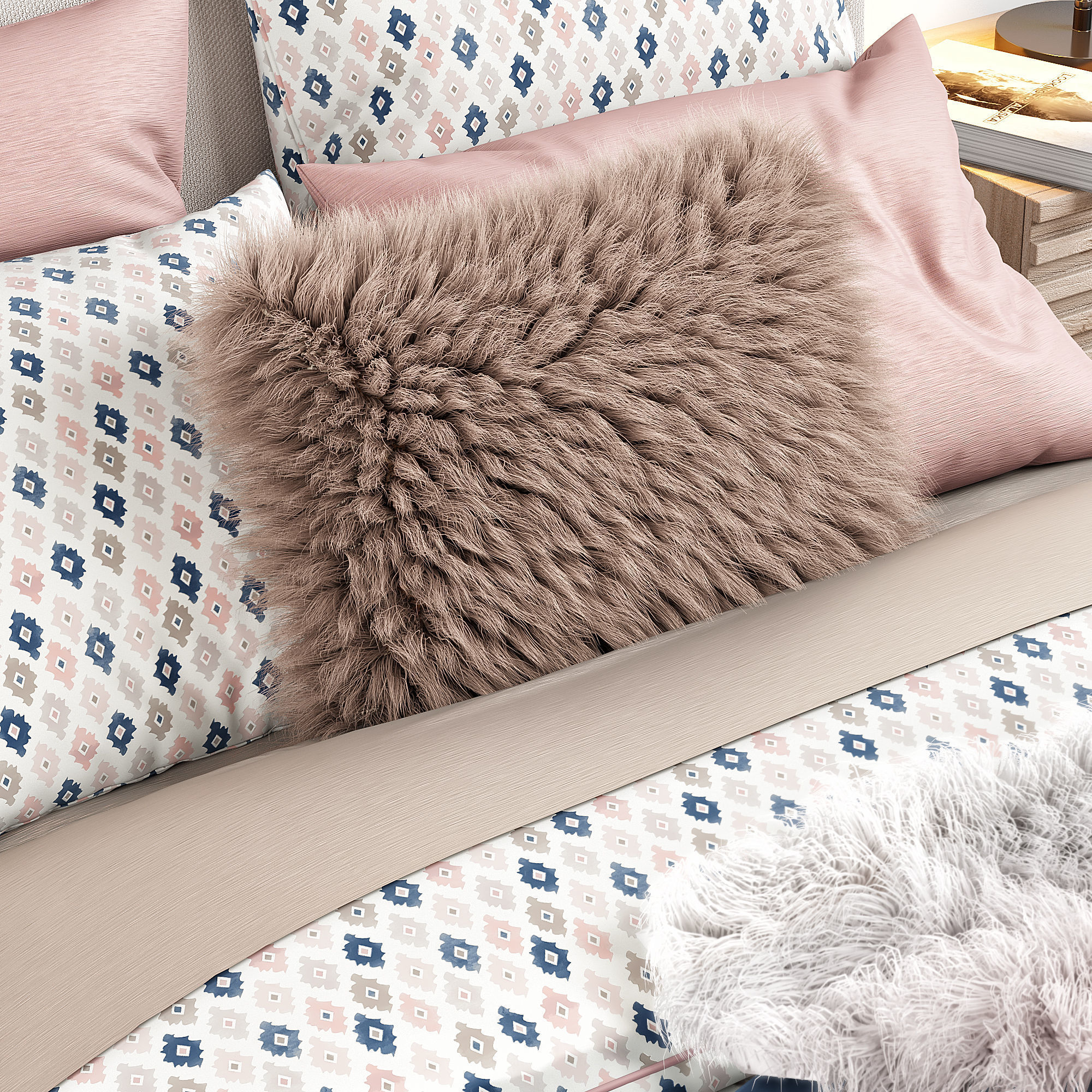 RH Sloane Upholstered Bed 3D model_4