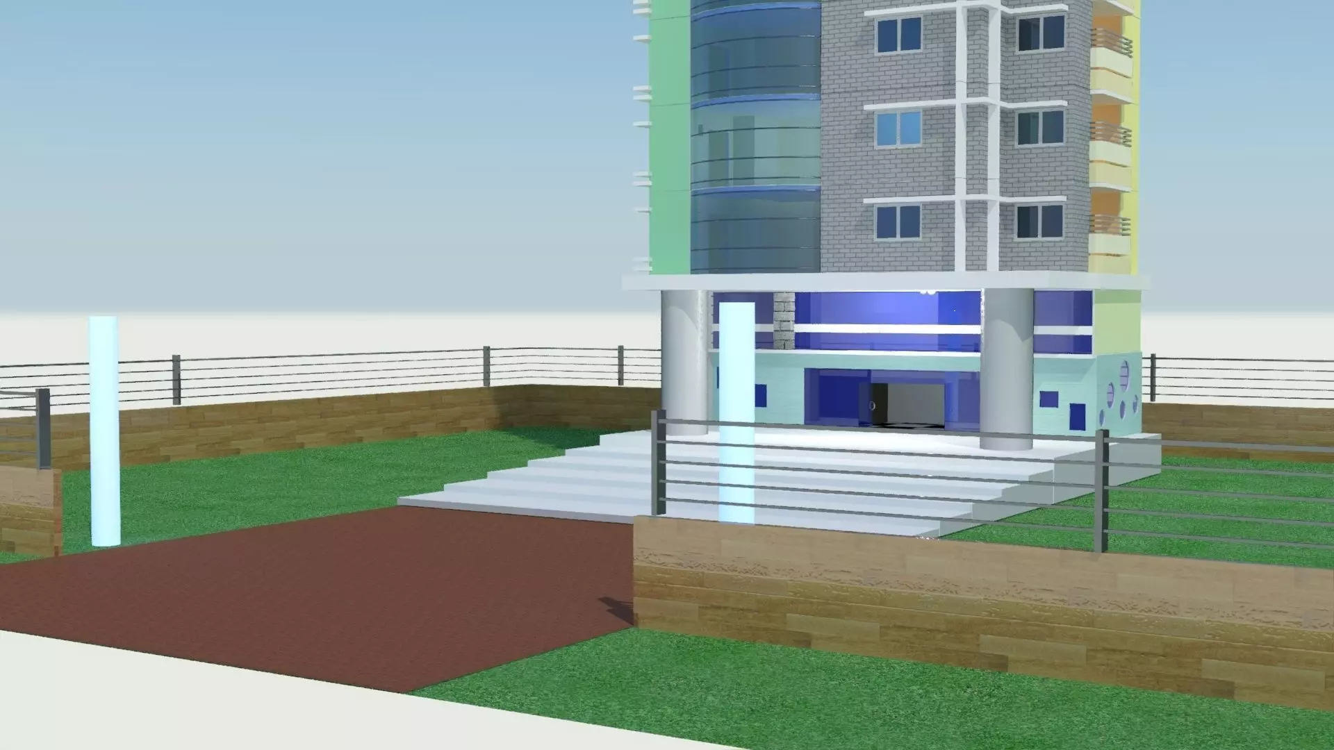 Office commercial residential Building outlook model 3D print model
