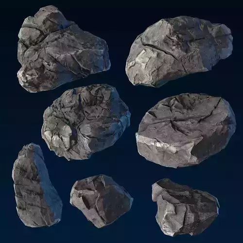 Big Chunky Rocks Pack - Game-Ready 