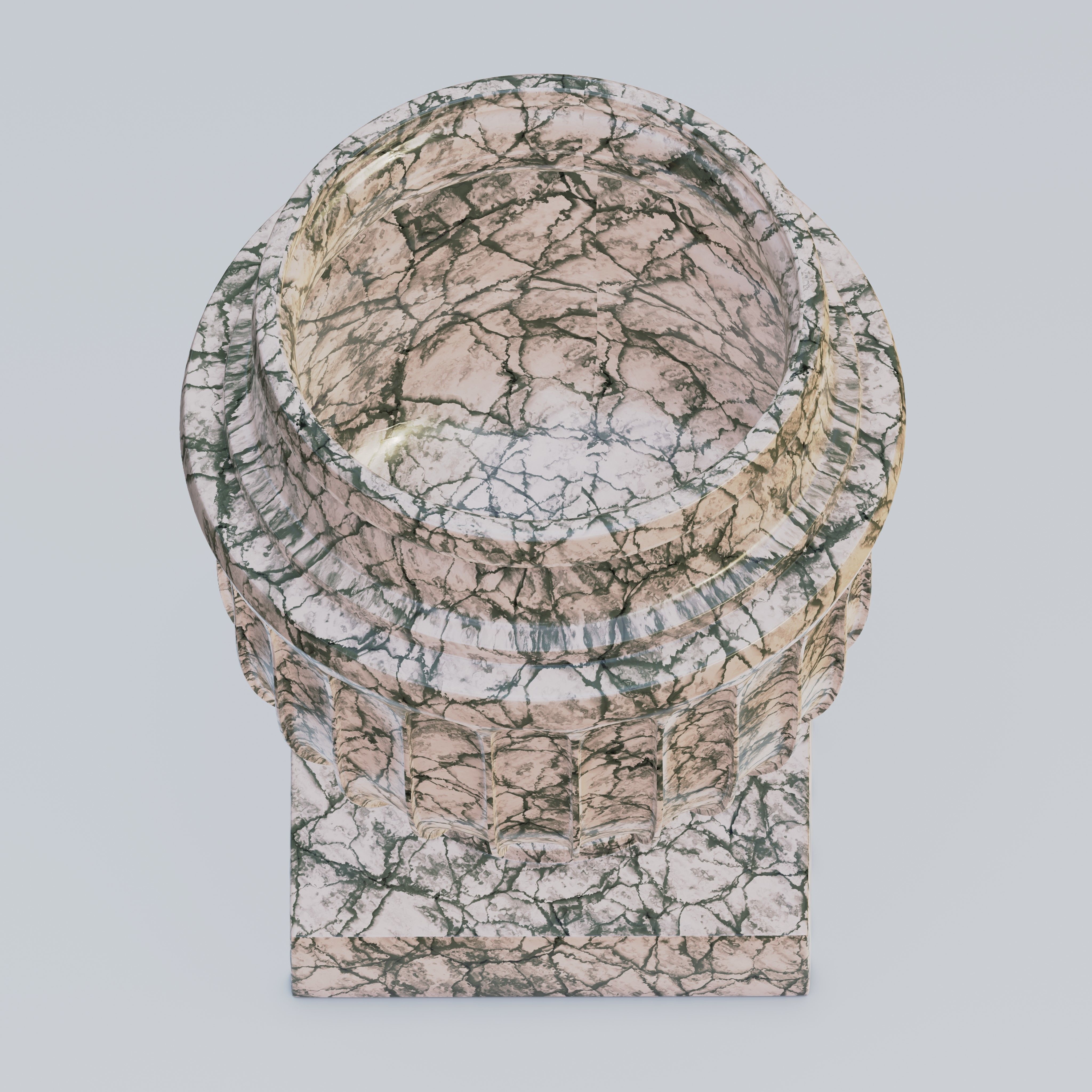 Garden urn planter06 B 3D model_3