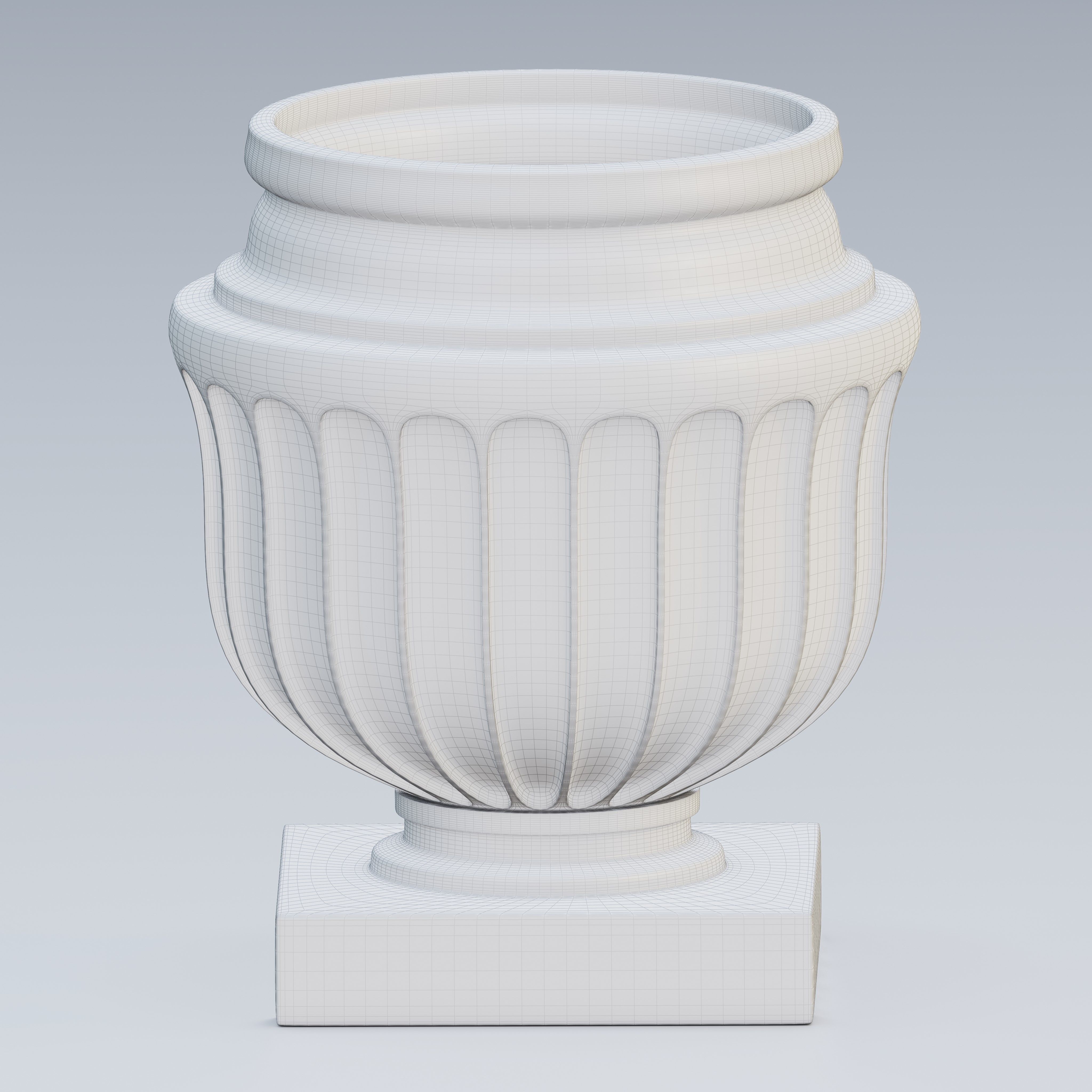 Garden urn planter06 B 3D model_6