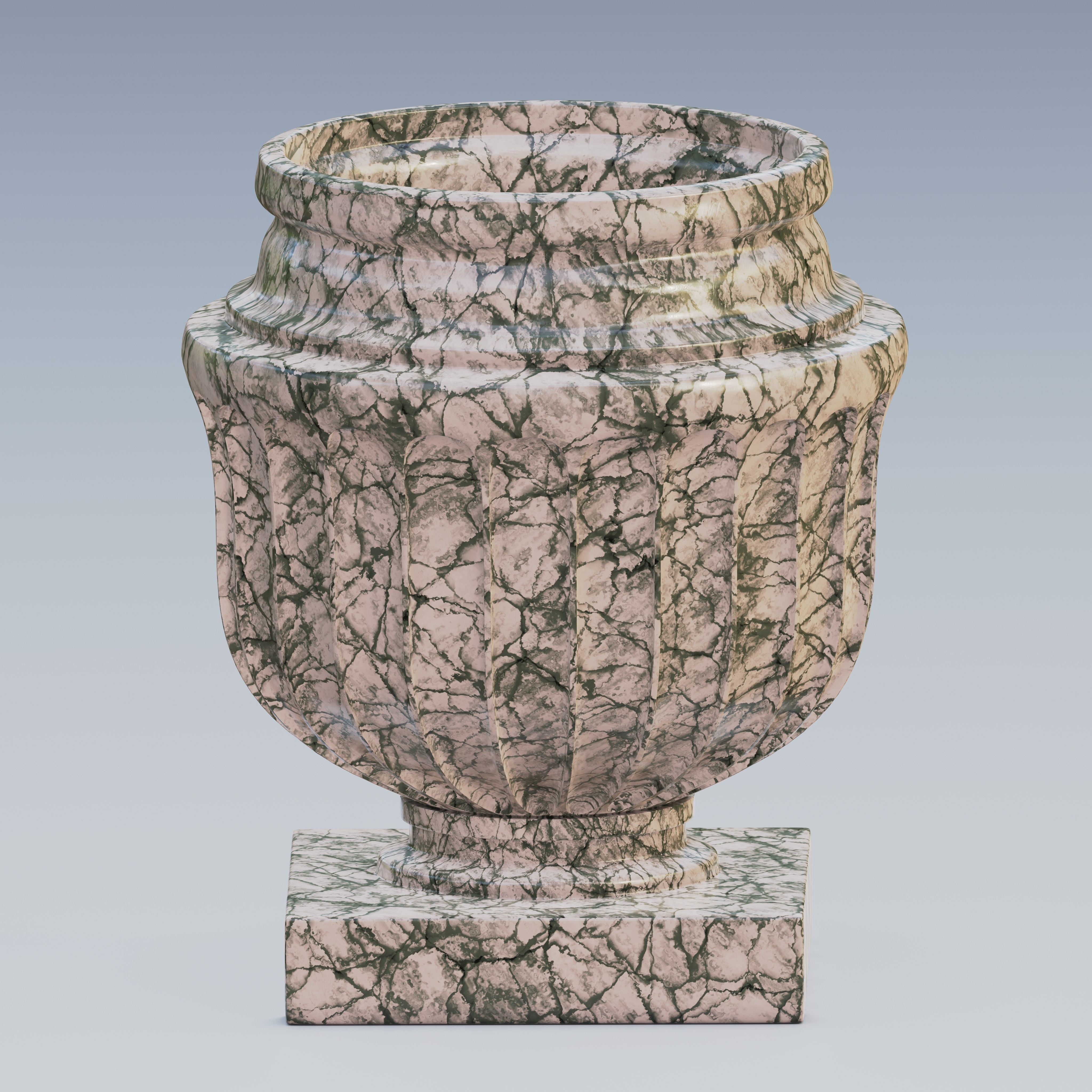 Garden urn planter06 B 3D model_2