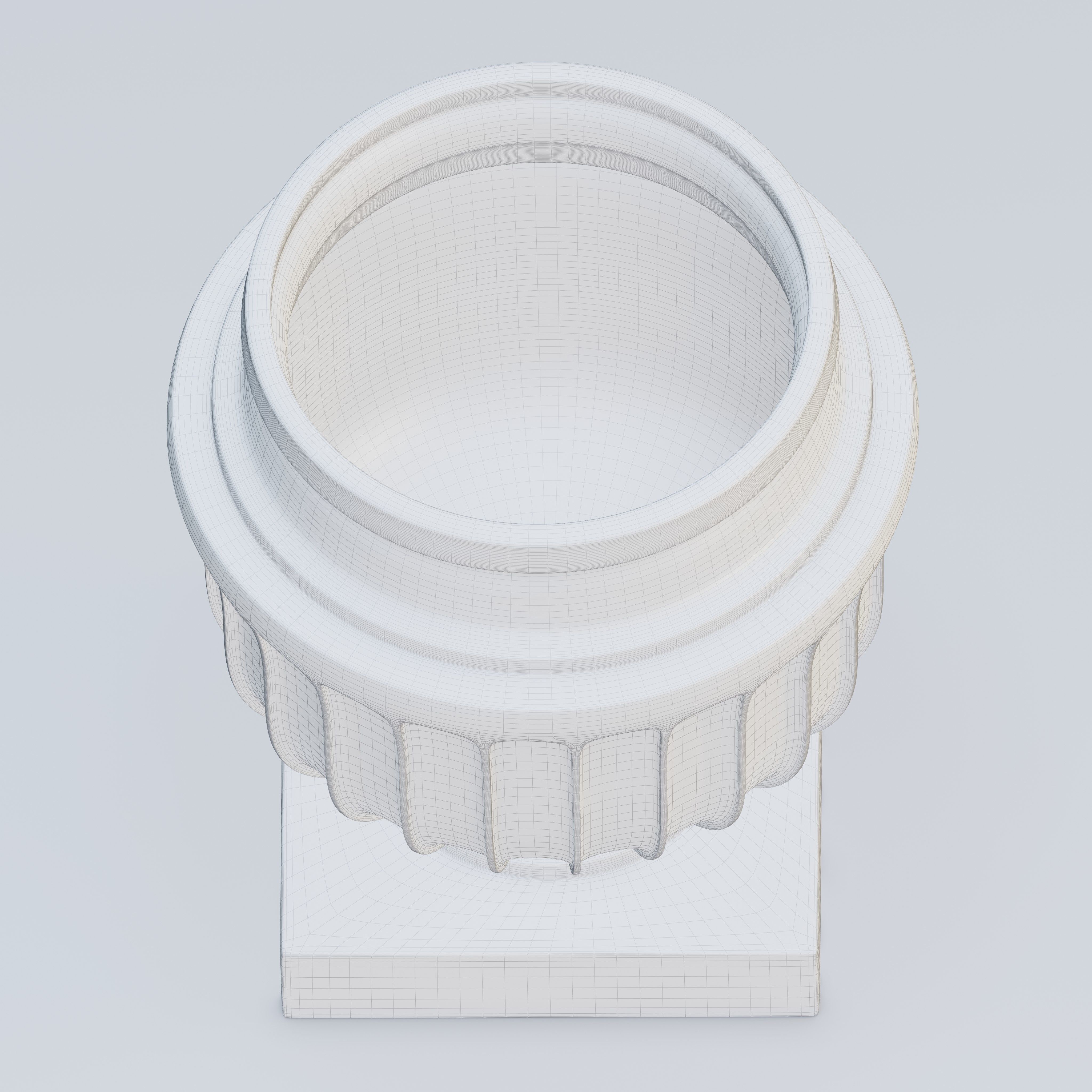 Garden urn planter06 B 3D model_7