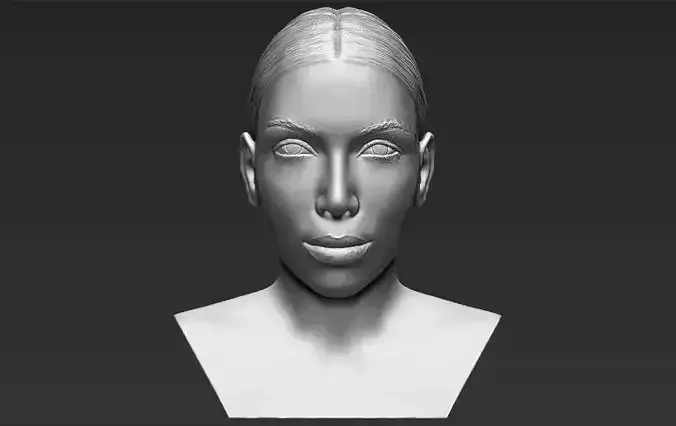 Kim Kardashian bust 3D printing ready stl obj formats 3D print model