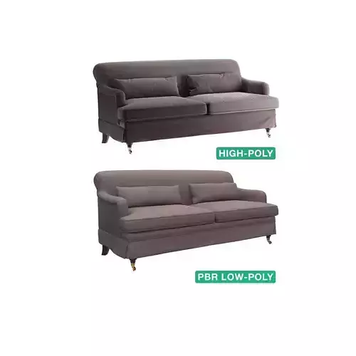 Couch Sofa - Adhara - High- and Low-poly