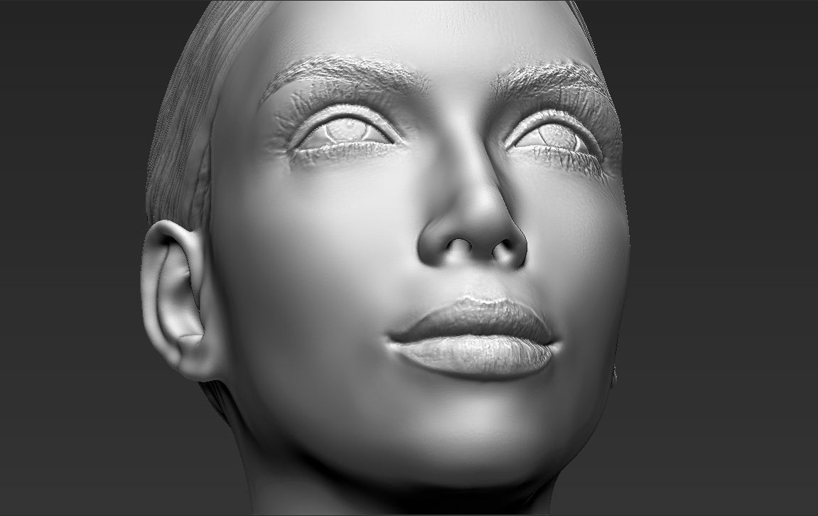 Kim Kardashian bust ready for full color 3D printing 3D print model_46