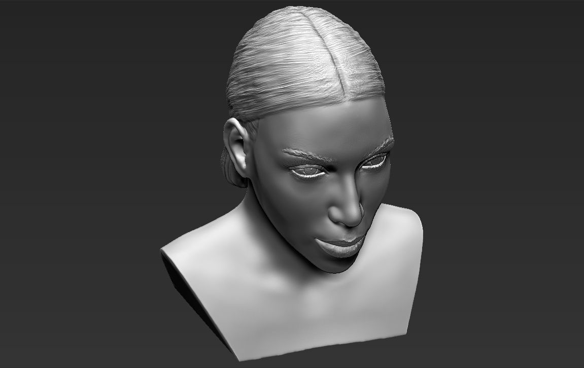 Kim Kardashian bust ready for full color 3D printing 3D print model_38