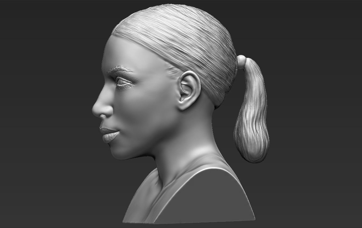 Kim Kardashian bust ready for full color 3D printing 3D print model_28