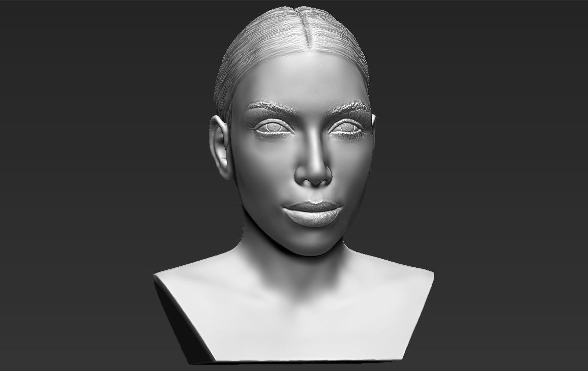 Kim Kardashian bust ready for full color 3D printing 3D print model_37