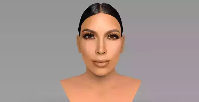 Kim Kardashian bust ready for full color 3D printing 3D print model