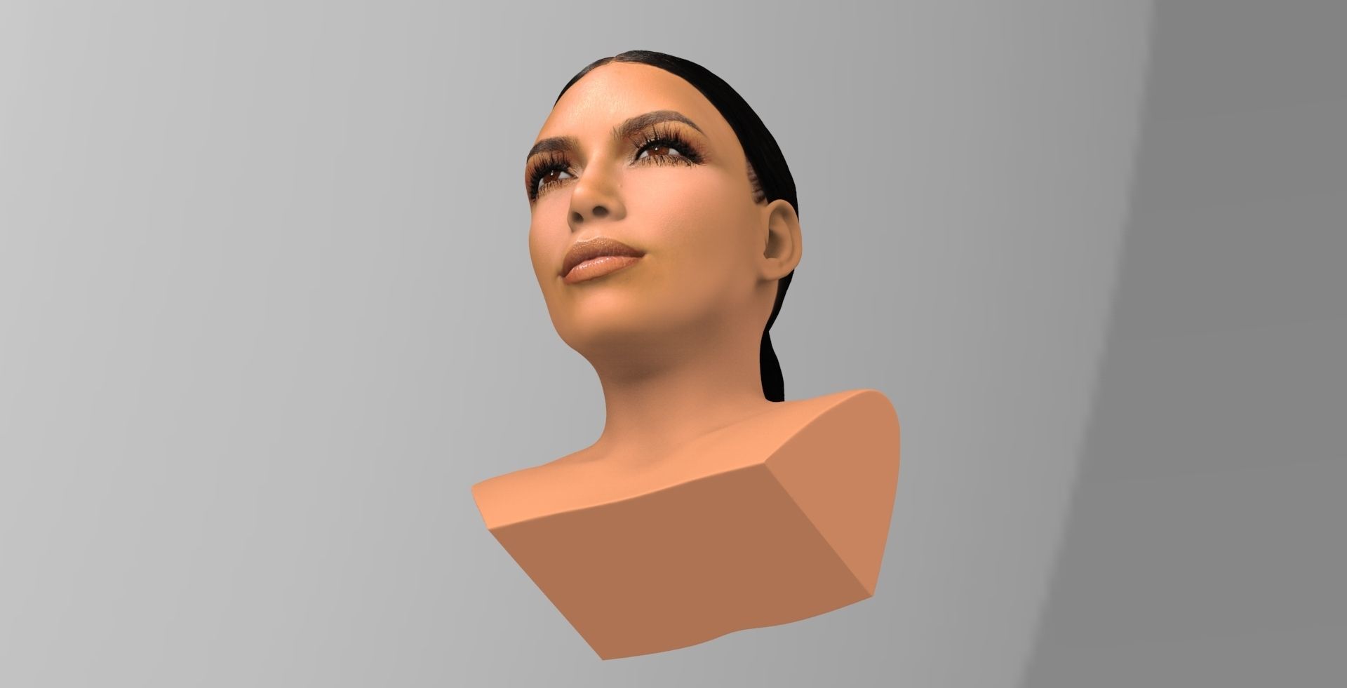 Kim Kardashian bust ready for full color 3D printing 3D print model_16
