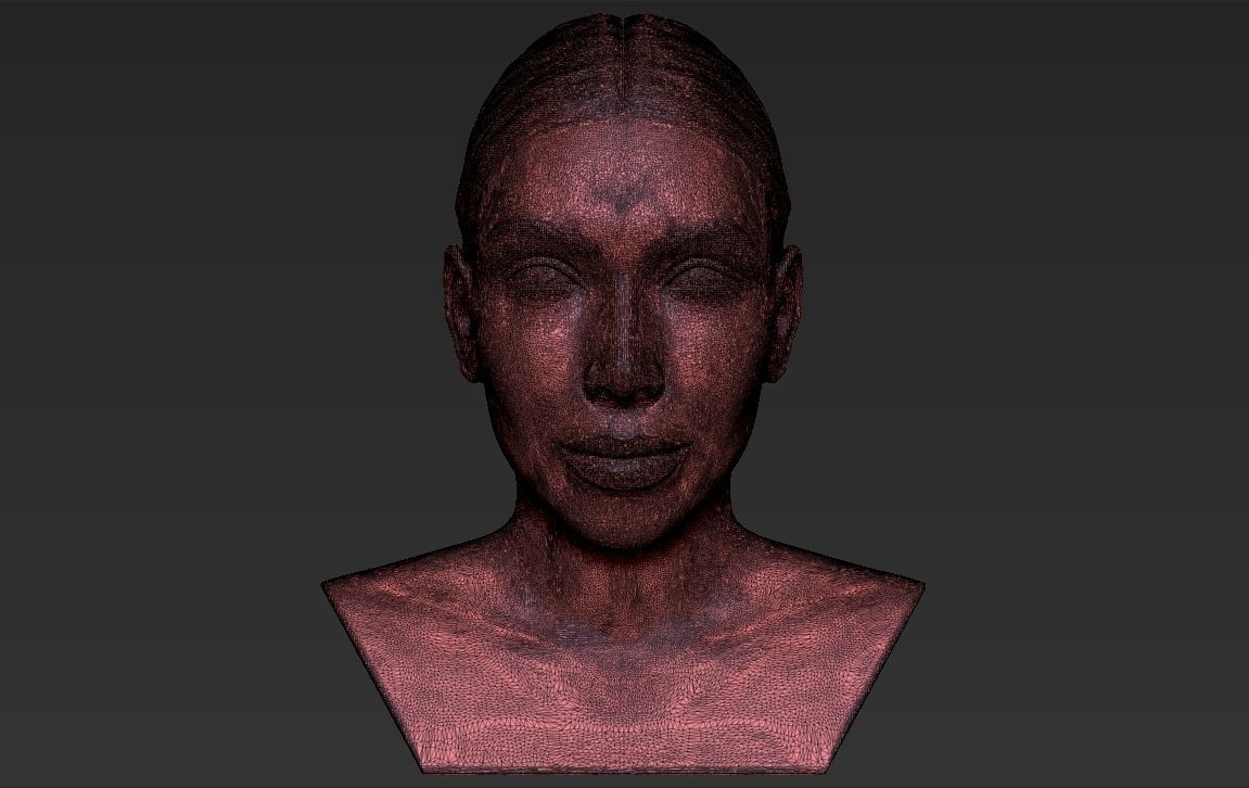 Kim Kardashian bust ready for full color 3D printing 3D print model_54
