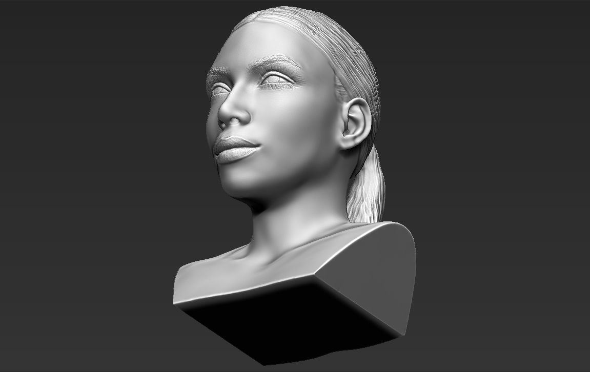 Kim Kardashian bust ready for full color 3D printing 3D print model_44