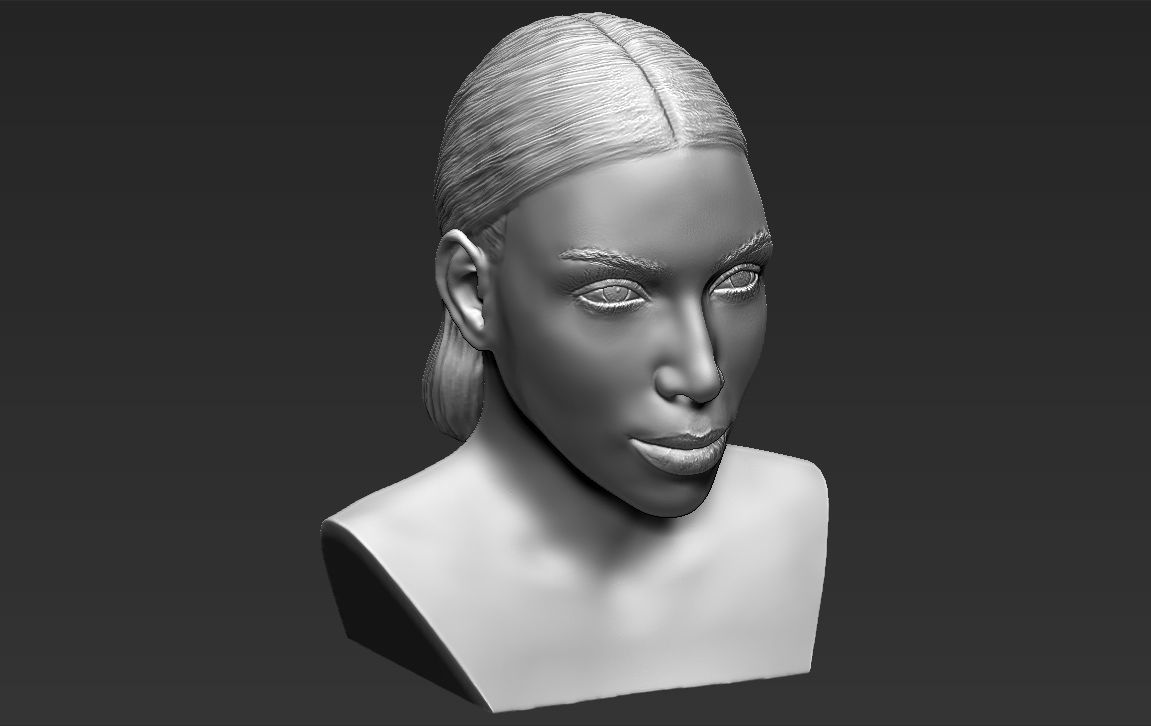 Kim Kardashian bust ready for full color 3D printing 3D print model_40