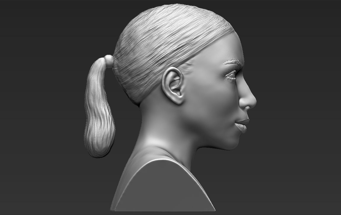 Kim Kardashian bust ready for full color 3D printing 3D print model_34