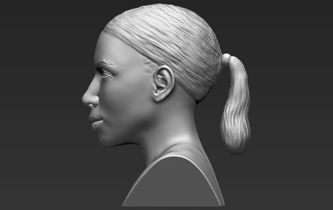 Kim Kardashian bust ready for full color 3D printing 3D print model_29