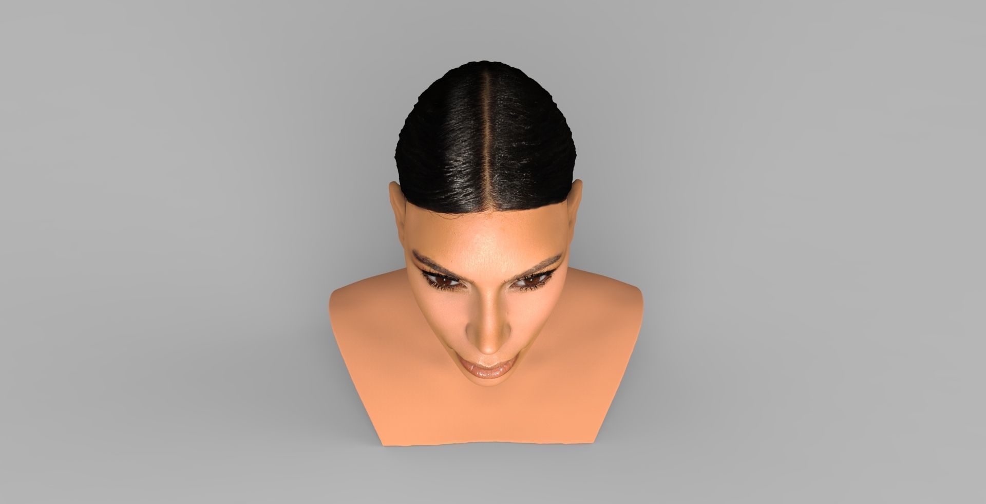 Kim Kardashian bust ready for full color 3D printing 3D print model_13
