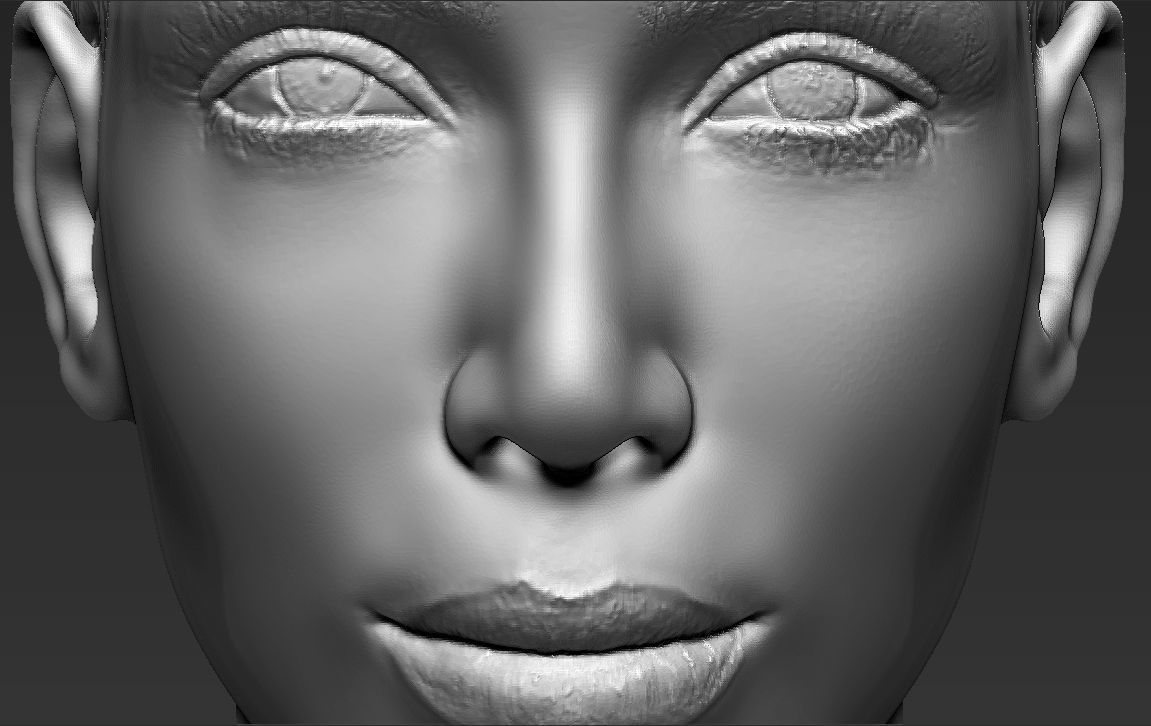 Kim Kardashian bust ready for full color 3D printing 3D print model_47