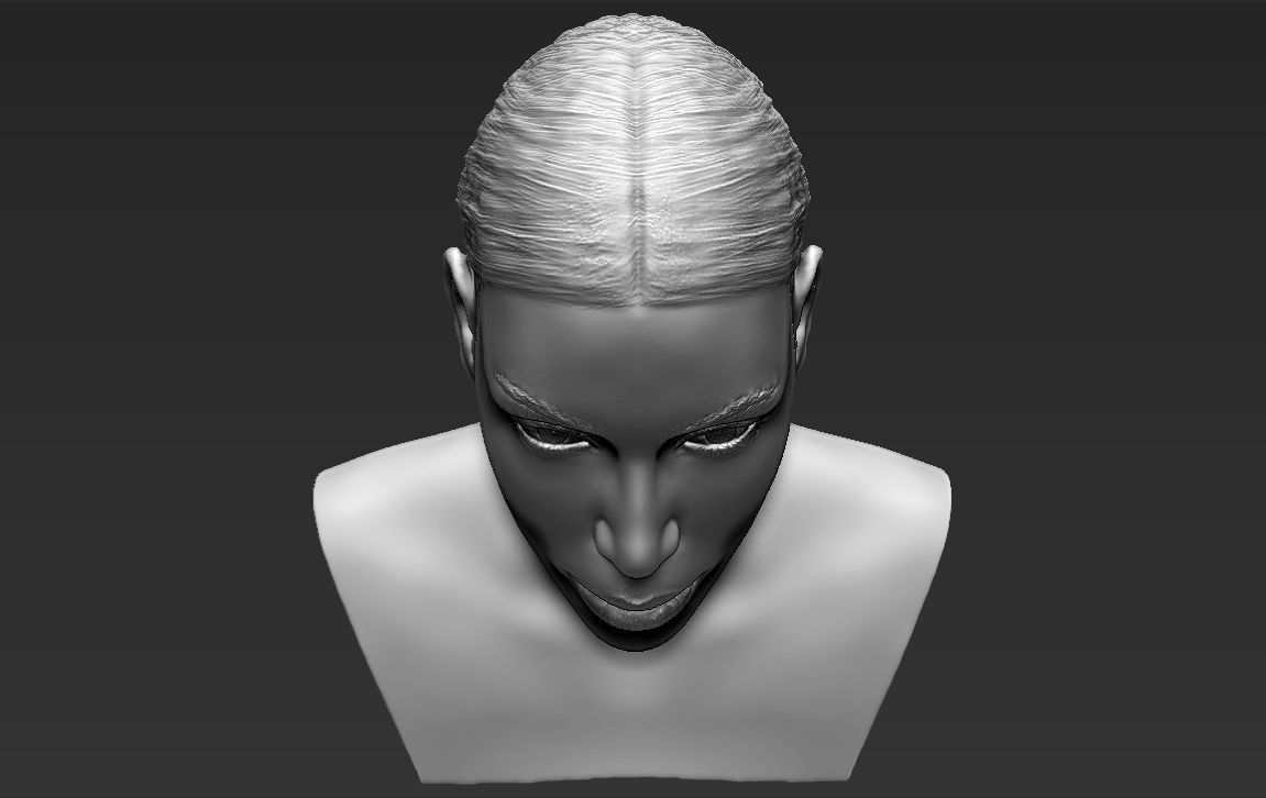 Kim Kardashian bust ready for full color 3D printing 3D print model_41