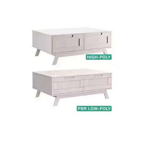 Sidetable - Phecda - High- and Low-poly 3D Model Collection