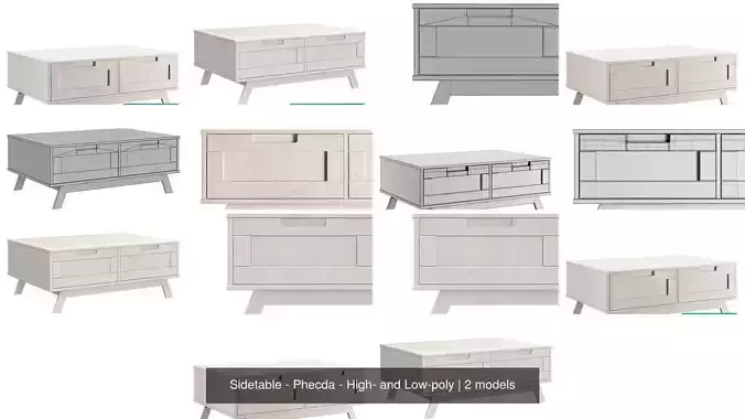 Sidetable - Phecda - High- and Low-poly