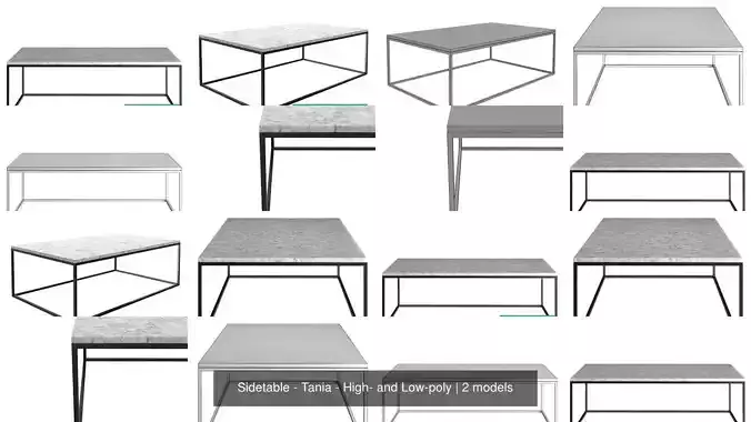 Sidetable - Tania - High- and Low-poly