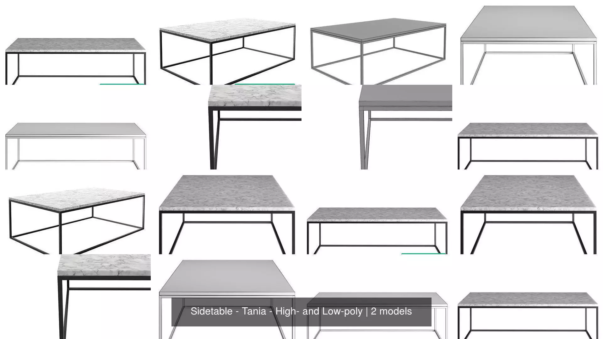 Sidetable - Tania - High- and Low-poly 3D Model Collection_1