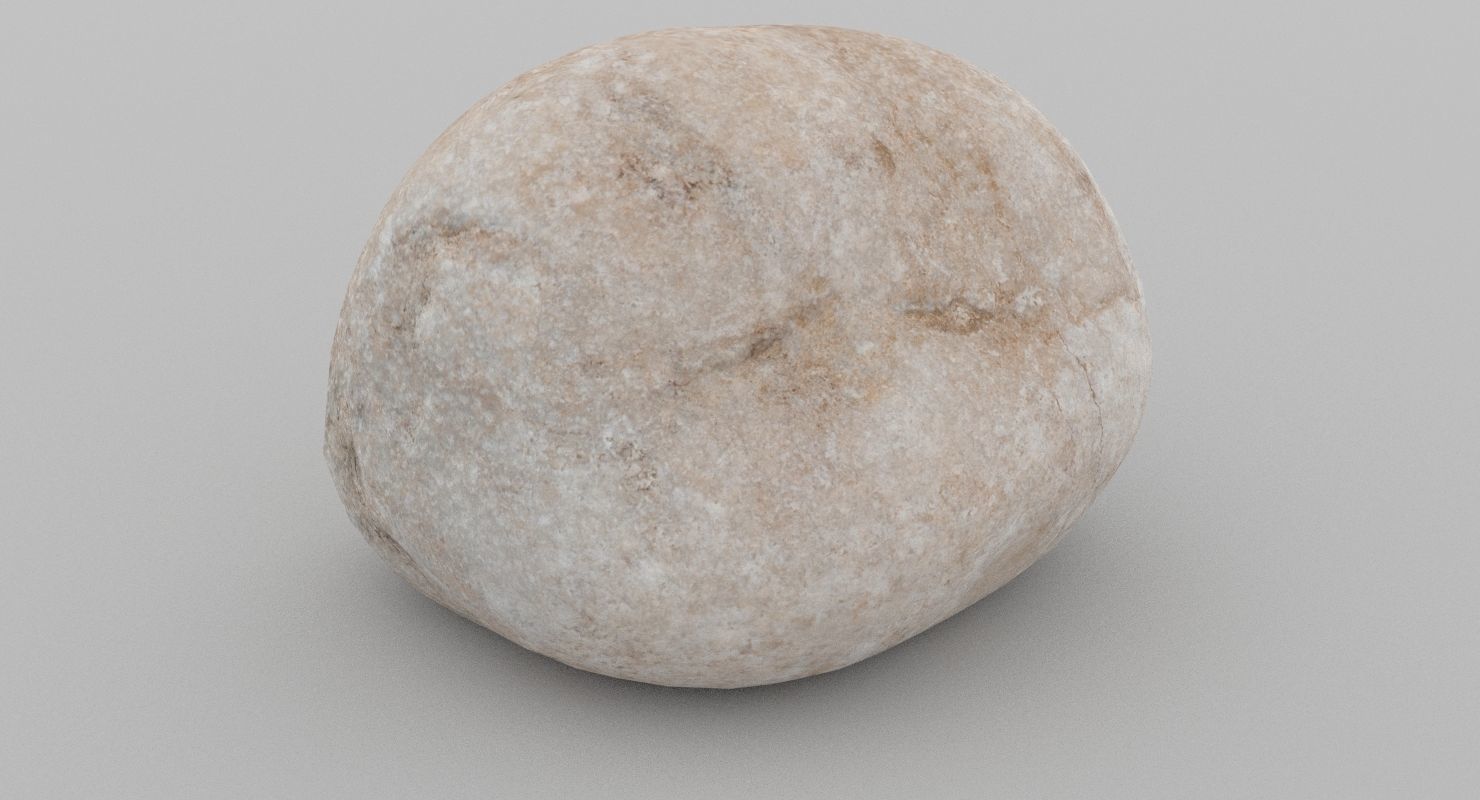 Square Shaped Pebble 3D model_9