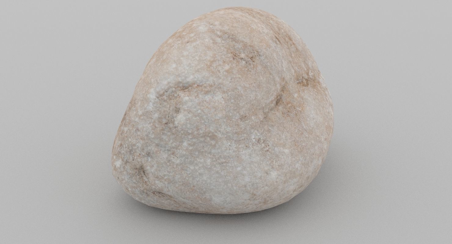 Square Shaped Pebble 3D model_8