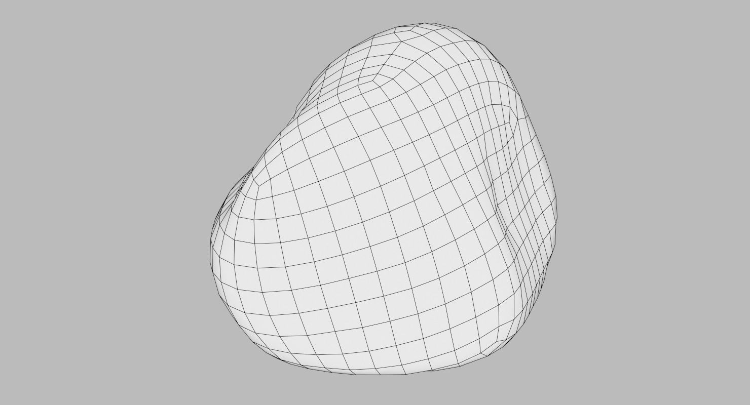 Square Shaped Pebble 3D model_24
