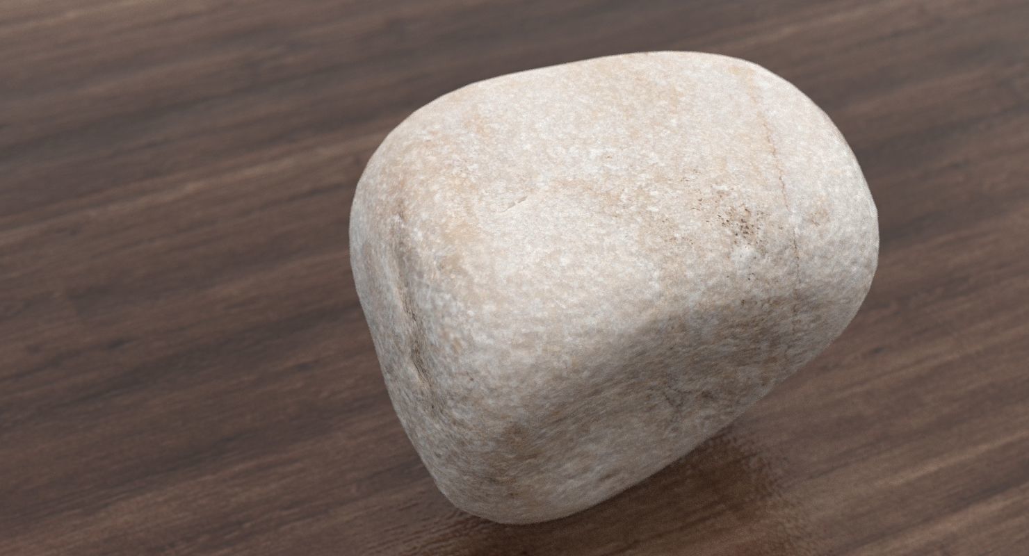 Square Shaped Pebble 3D model_6