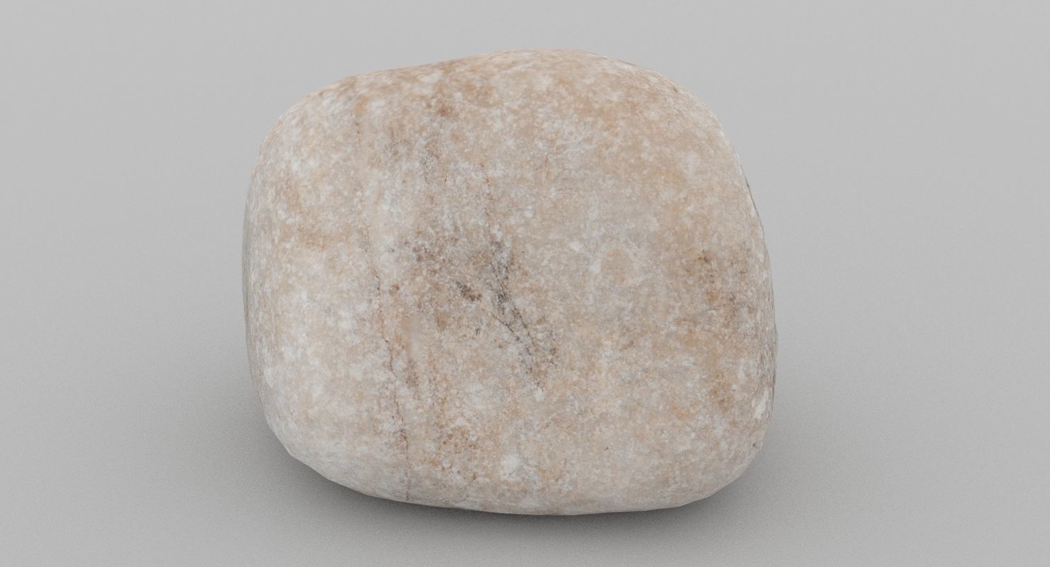 Square Shaped Pebble 3D model_13