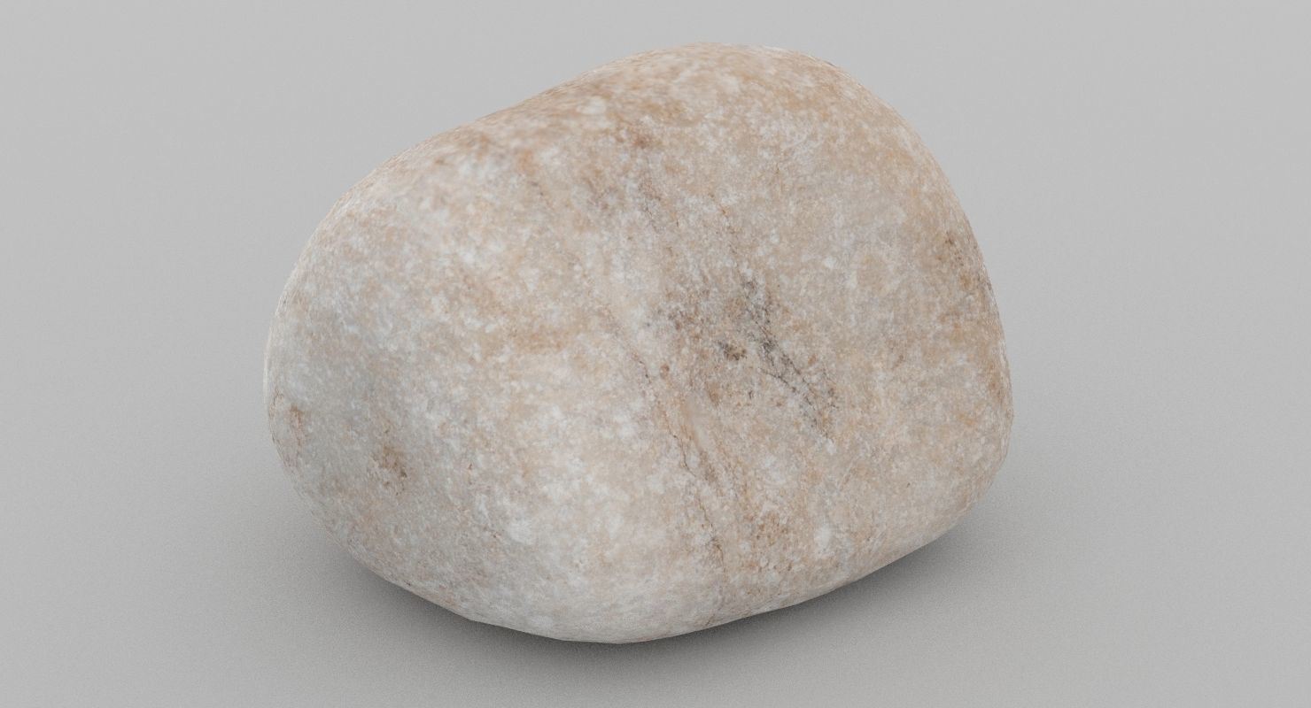 Square Shaped Pebble 3D model_14