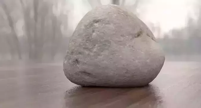 Square Shaped Pebble 3D model