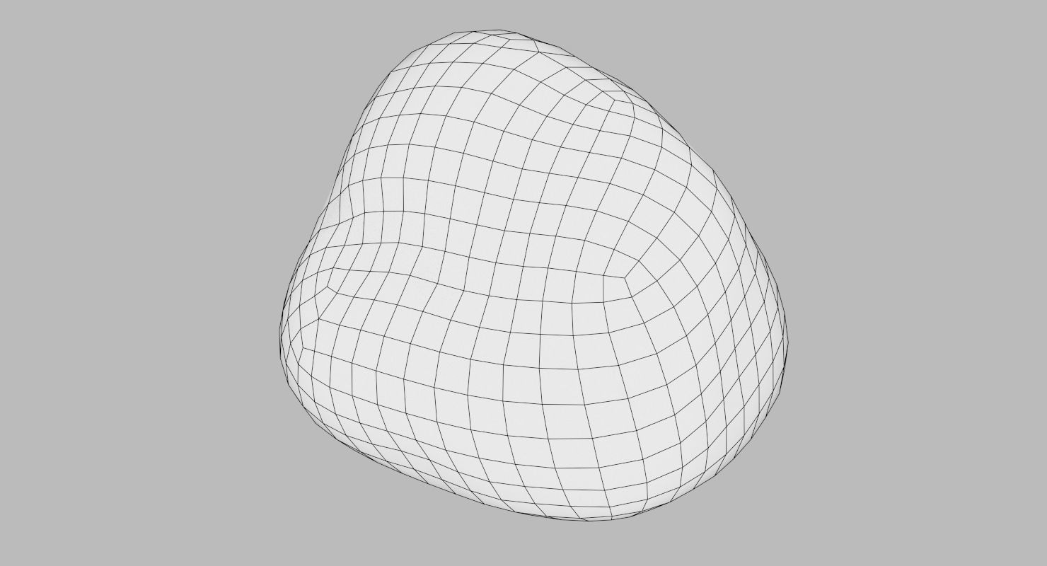 Square Shaped Pebble 3D model_23