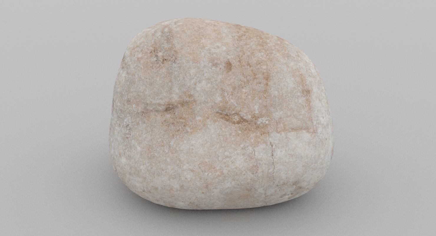 Square Shaped Pebble 3D model_10