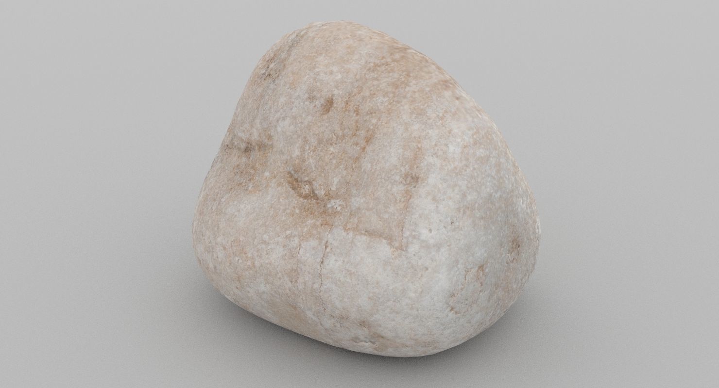 Square Shaped Pebble 3D model_12