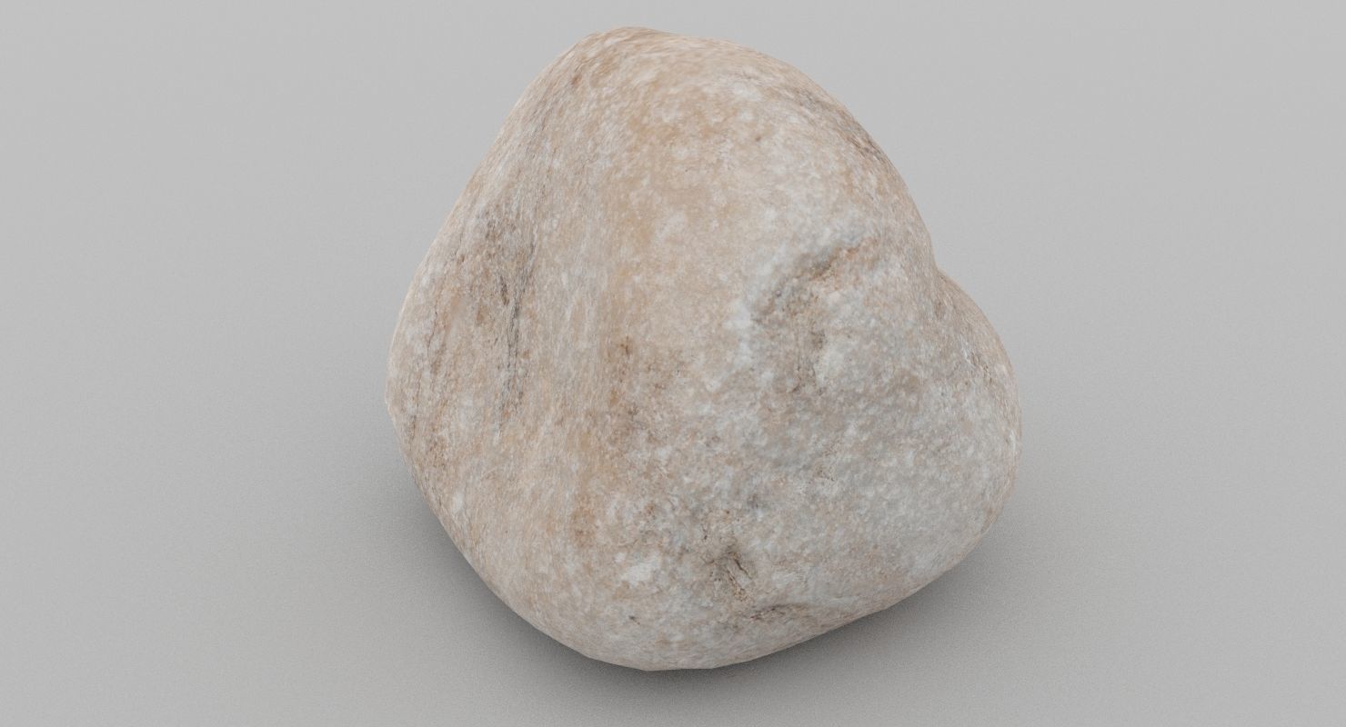 Square Shaped Pebble 3D model_7