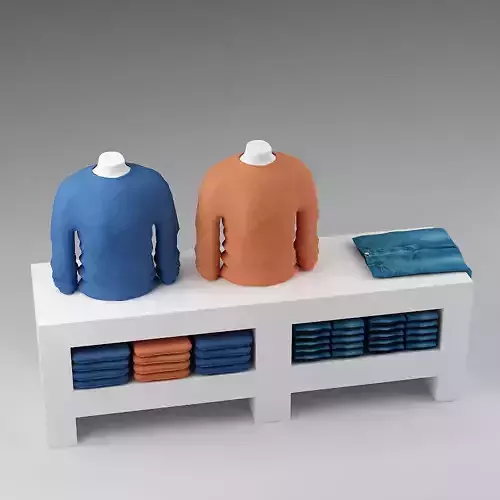 Clothes stand display store 01