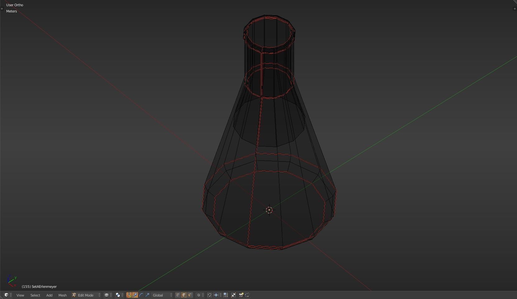Erlenmeyer liquid in beaker Low-poly 3D model_19