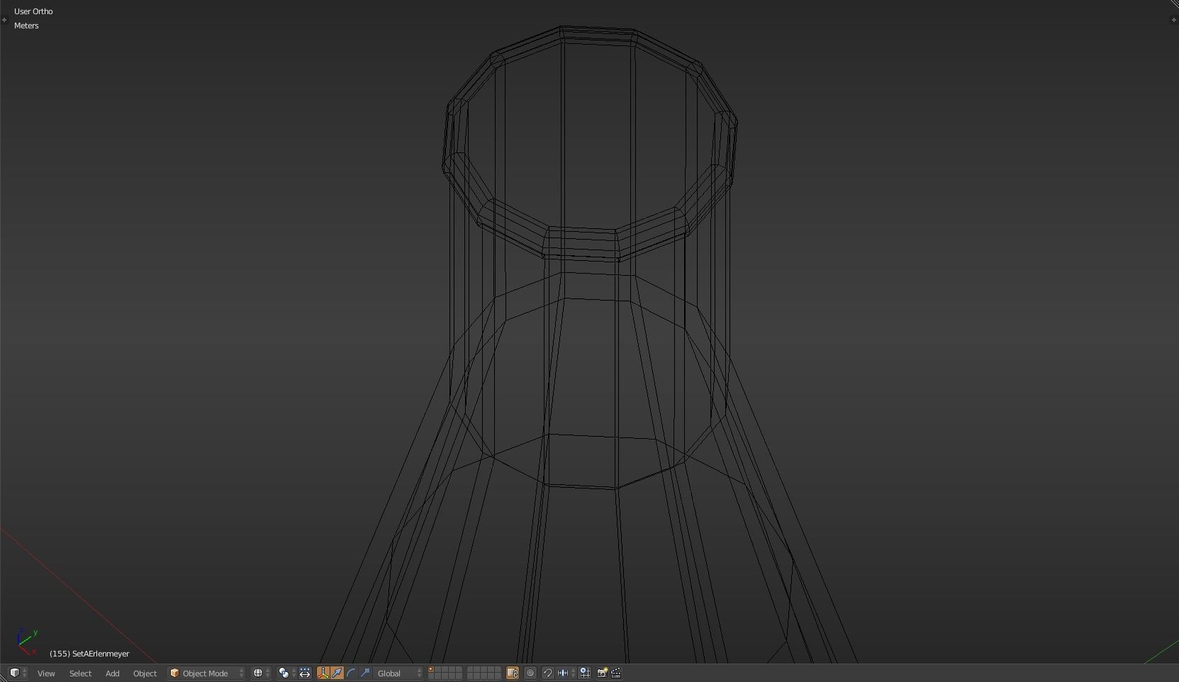 Erlenmeyer liquid in beaker Low-poly 3D model_13