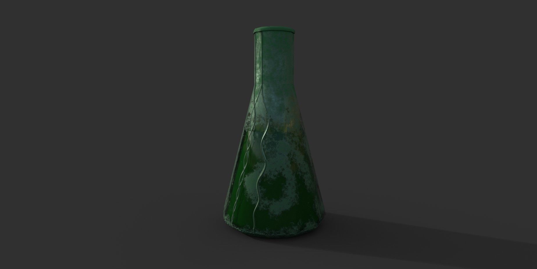 Erlenmeyer liquid in beaker Low-poly 3D model_9