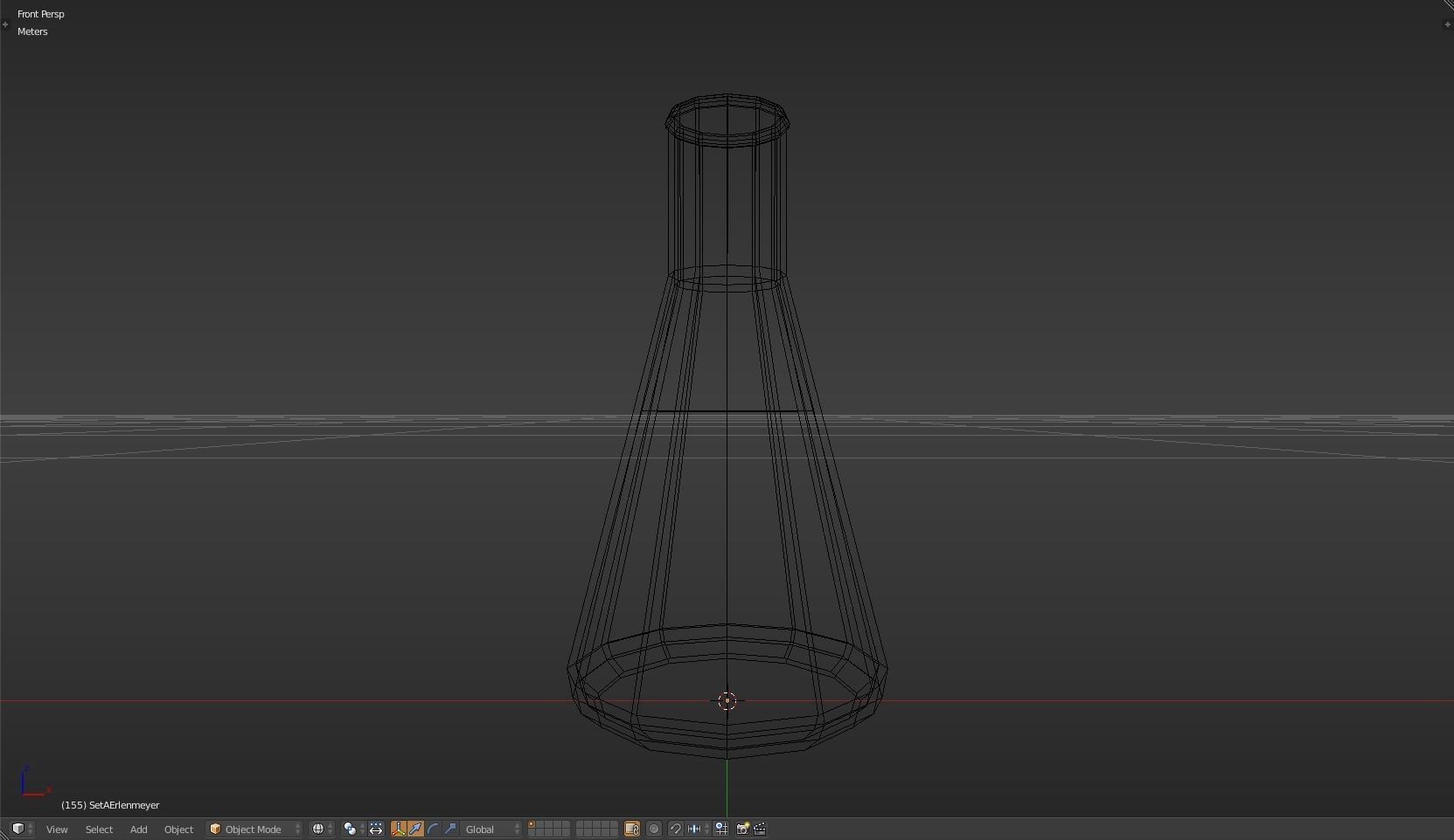 Erlenmeyer liquid in beaker Low-poly 3D model_11