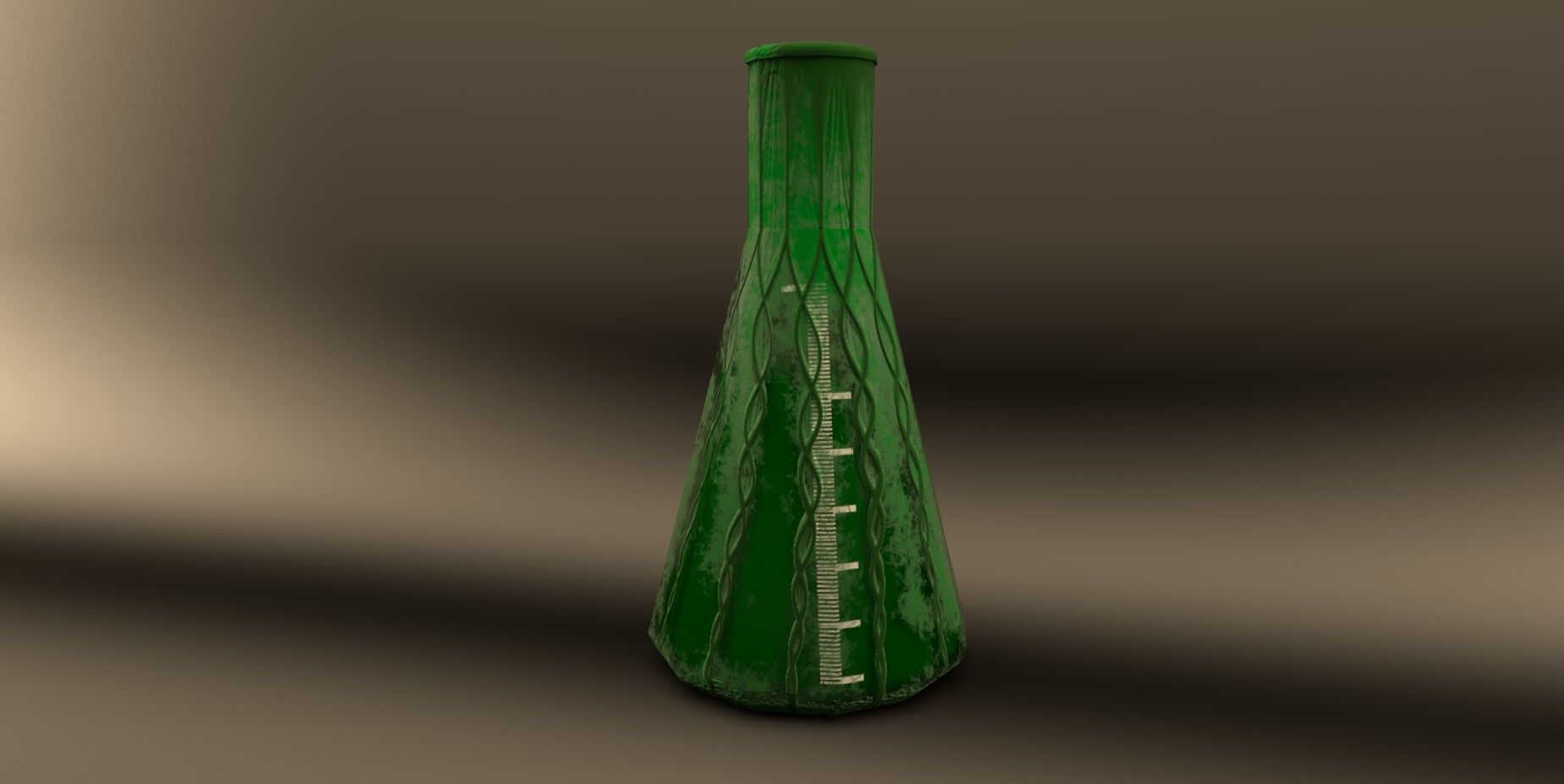 Erlenmeyer liquid in beaker Low-poly 3D model_6