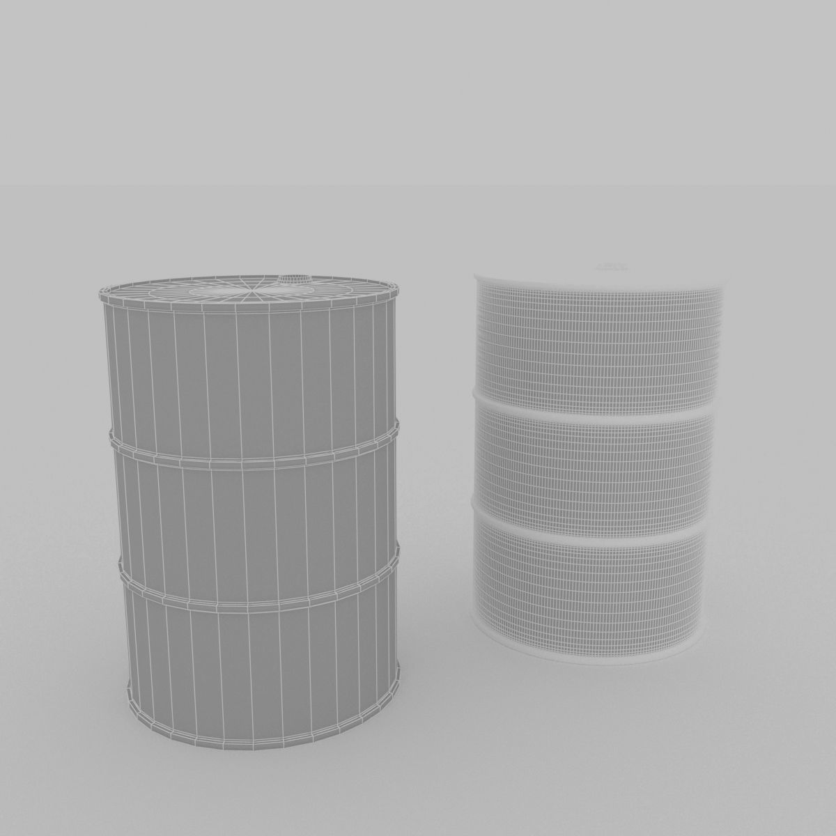OIL BARREL SET Low-poly 3D model_6