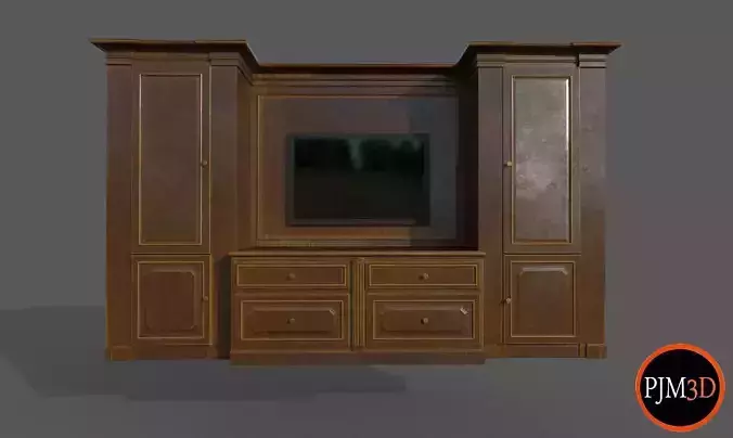 TV Cabinet 01A Version 001 Low-poly 3D model