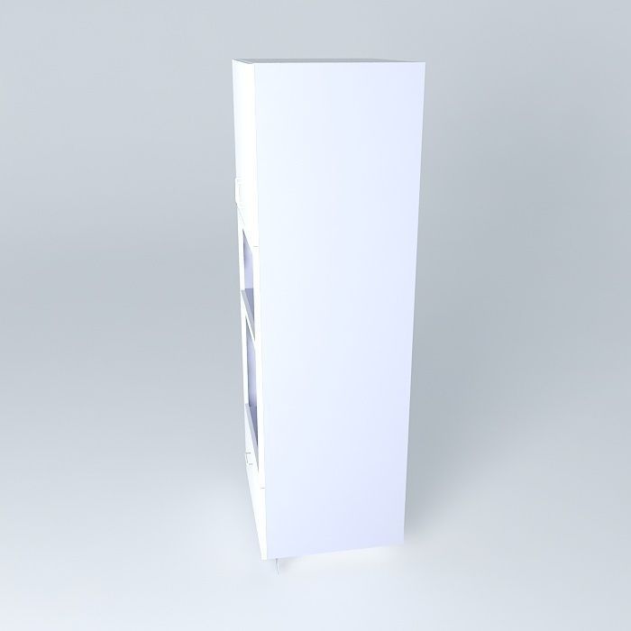 OC2D1D kitchen cabinet with shelves Free 3D model_2