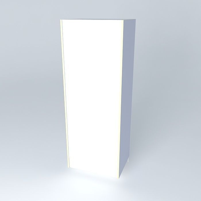 OC2D1D kitchen cabinet with shelves Free 3D model_1