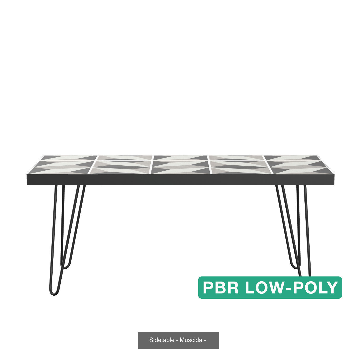 Sidetable - Muscida - High- and Low-poly 3D Model Collection_3